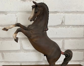 Wood carved horse