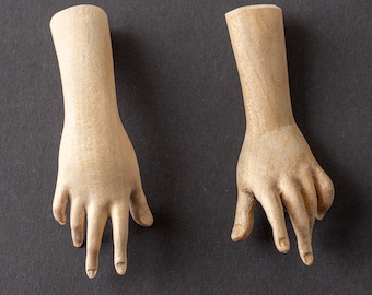 raw wooden female hands