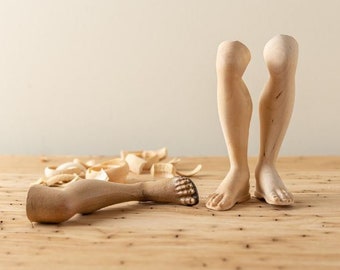 Wooden female legs