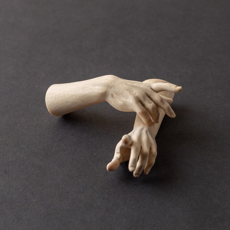 Raw wooden men's hands image 1