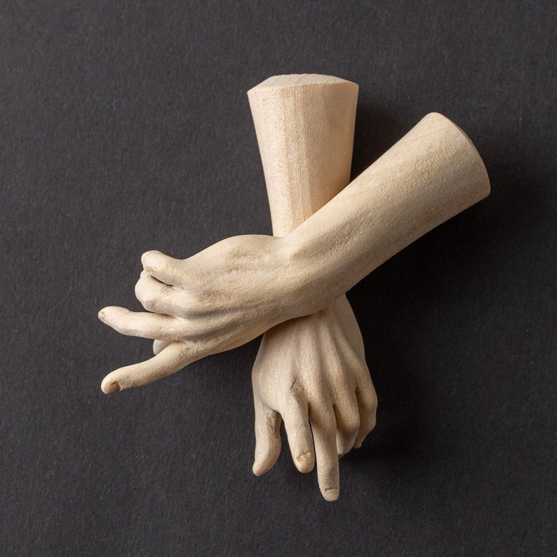 Raw wooden men's hands image 2