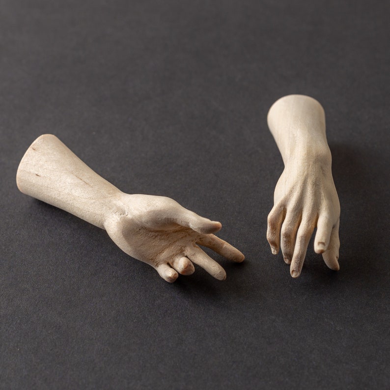 Raw wooden men's hands image 4