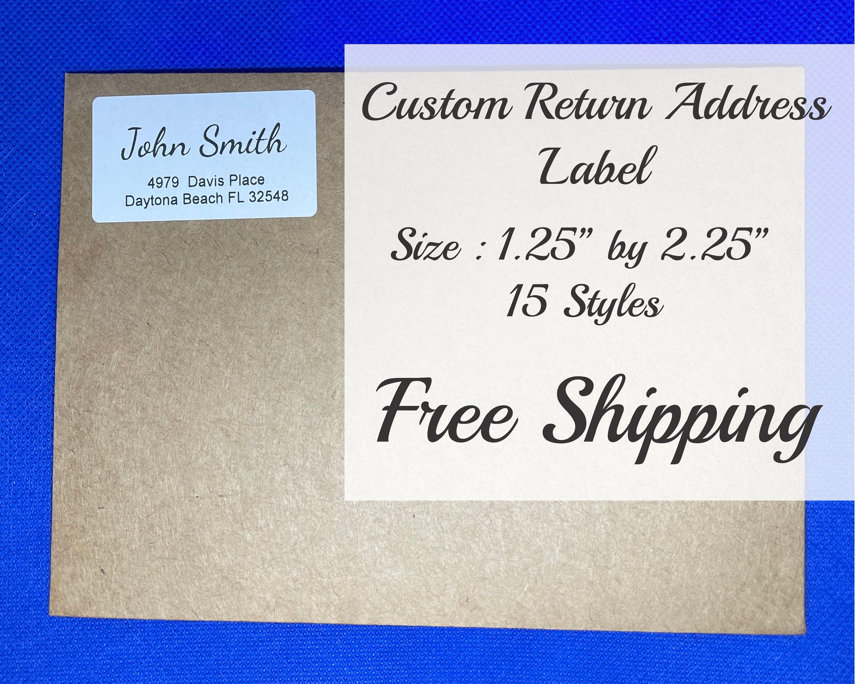 Custom Return Address Labels With 15 styles Personalized Etsy