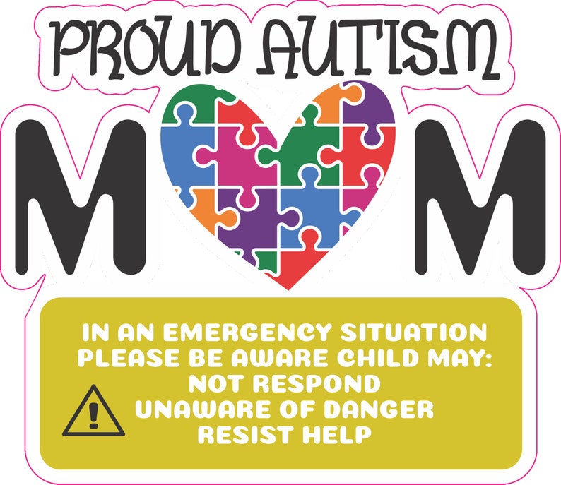 Proud Autism Mom Car Decal Autism On Board Decal that can Etsy