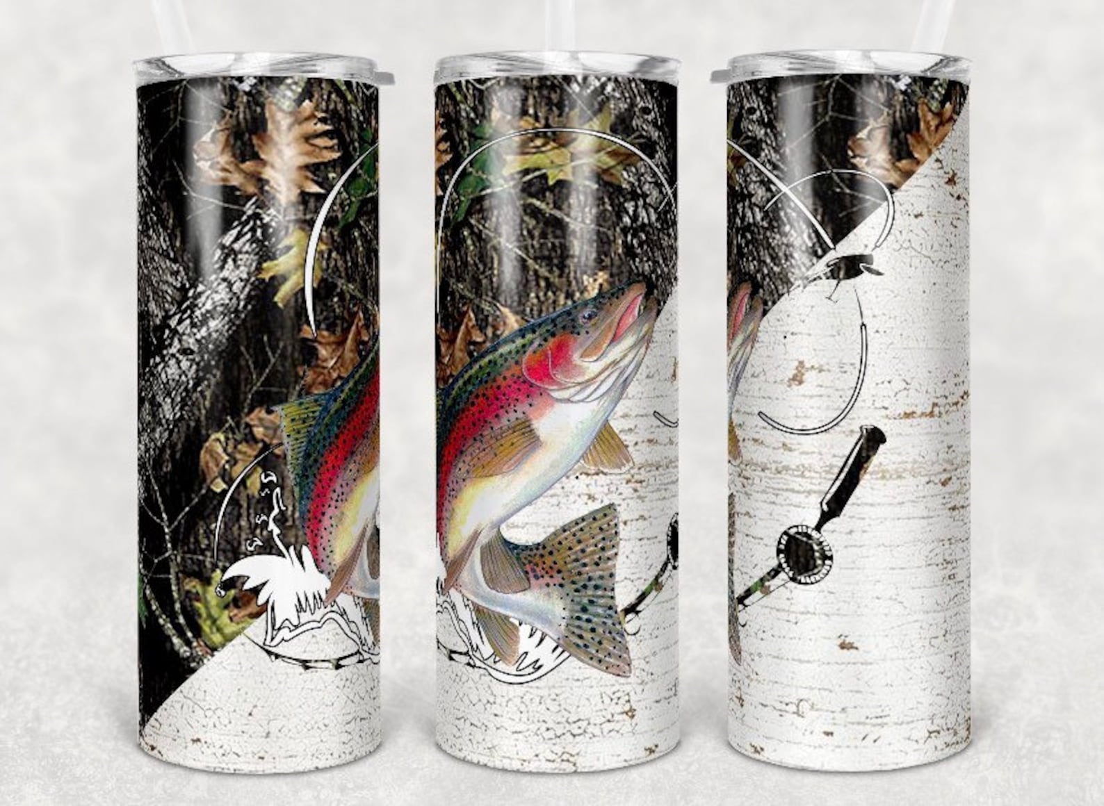 Fishing Tumbler 20 Oz / Hunting Tumbler/ Fish Tumbler/ Deer Etsy