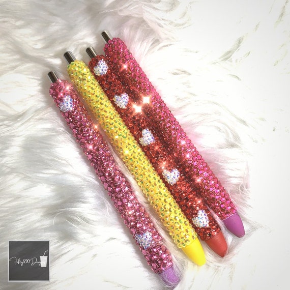 Rhinestoned Pens, Bling Ink Pens, Sparkle Pens, Glitter Pens, Office  Supplies, Gifts for Her, School Supplies 