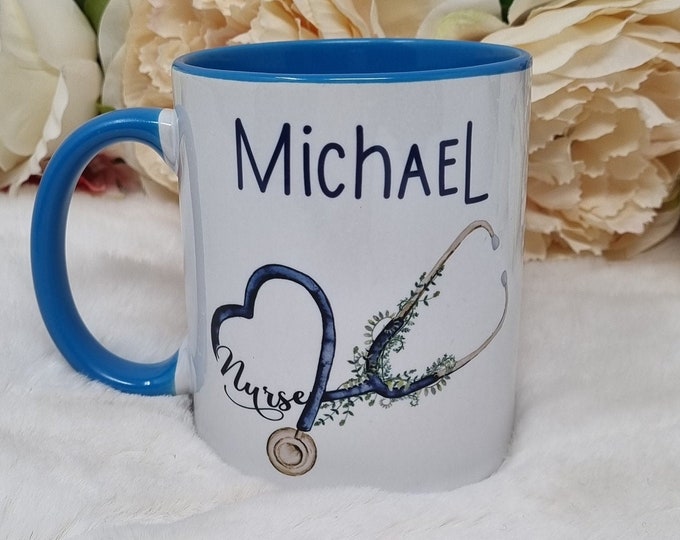 Personalised Male Nurse Mug