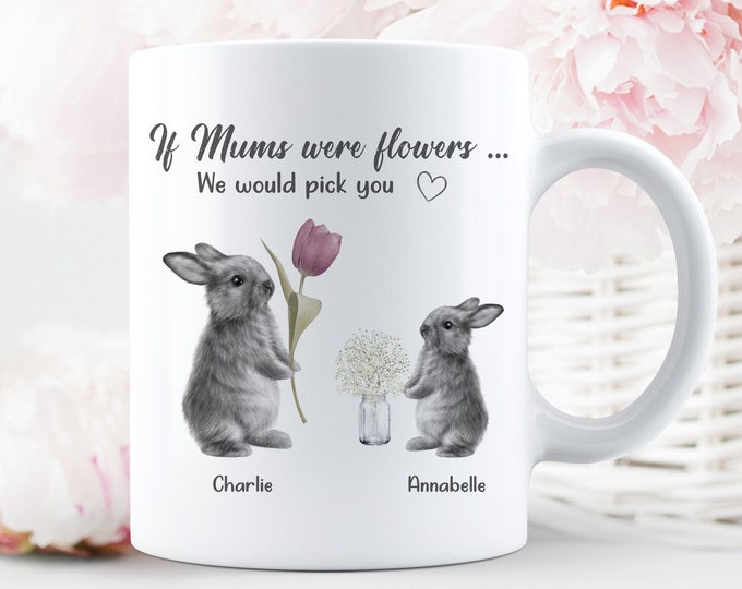 Personalised Rabbit Mug 'I would pick you'