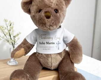 Christening Teddy Bear Gift, Christening Gift Boy, Girl, Baptism Teddy Bear, Naming Day Gift