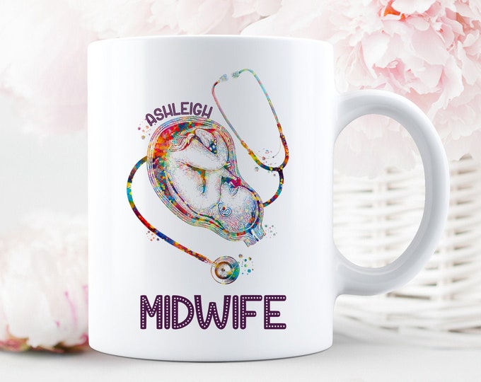 Personalised Midwife Foetus  Mug