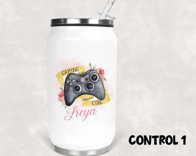 Gaming Girl Thermos Drinking Bottle