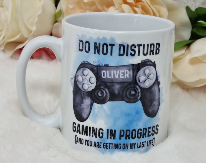 Do Not Disturb Gaming In Progress Personalised Mug