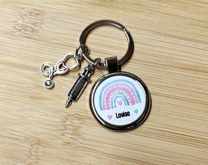 Personalised Nurse Keyring