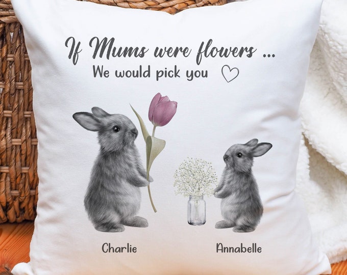 Personalised 'I would Pick You' Rabbit Cushion