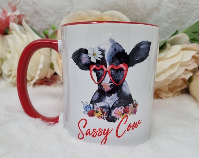 Personalised Sassy Cow Mug