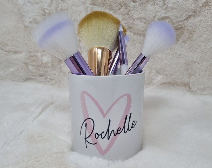 Personalised Make Up Storage Pot / Make Up Brush Holder