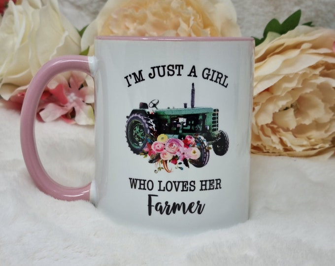 Personalised Farmers Girl Mug