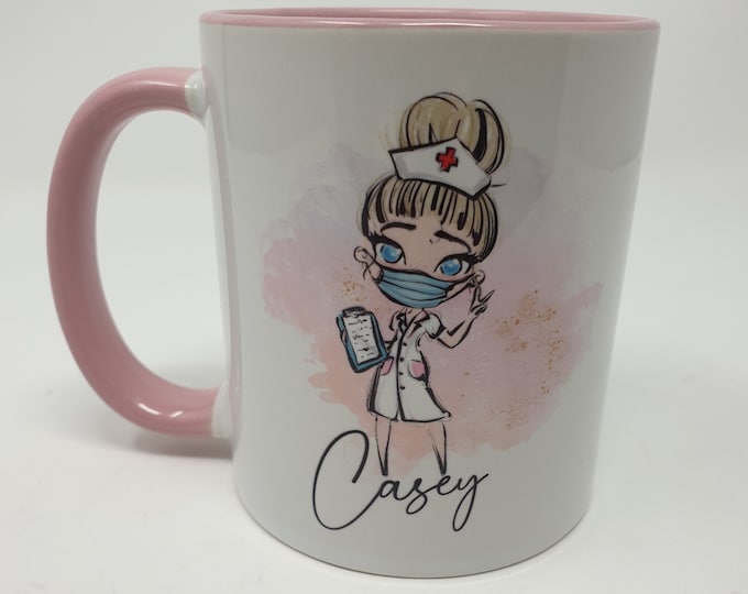 Personalised Nurse Character Mug