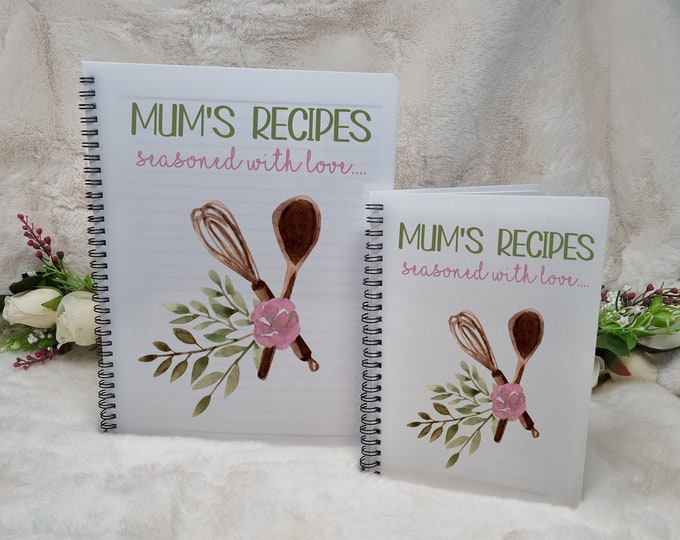 Personalised Recipe Book A4/A5, Mum/Nana/Grandma