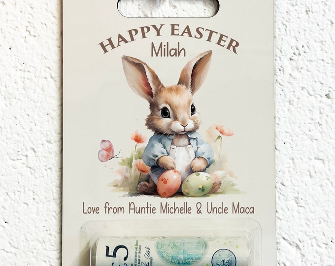 Personalised Wooden Easter Money Wallet