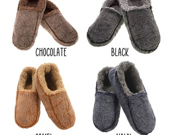 Snoozie slipper socks male or female gift fluffy non slip slippers warm and cosy easy travel slippers for holiday