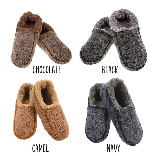 Snoozie slipper socks male or female gift fluffy non slip slippers warm and cosy easy travel slippers for holiday