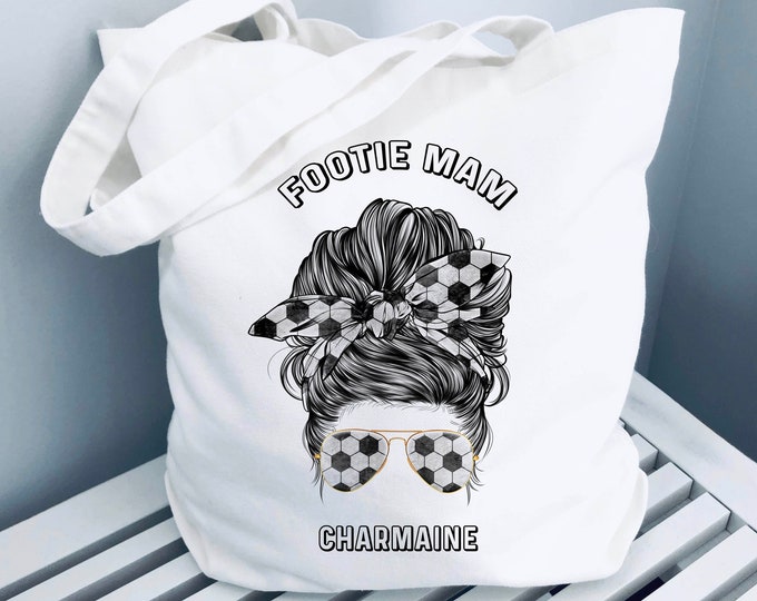 Personalised Footie Mam Tote Bag