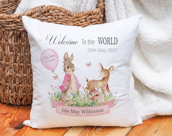 Woodland Scene New Baby Cushion