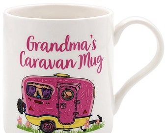 Grandma's Caravan Mug Ceramic Caravan Camping Gift for Nana Camper Mug