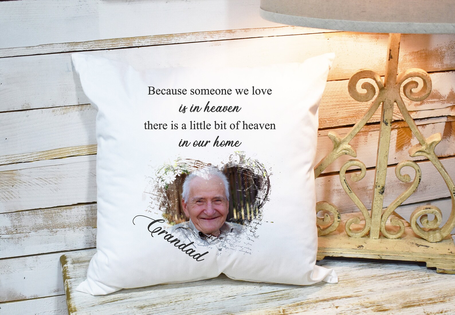 Photo Memorial Cushion Memorial Pillow In Loving Memory Etsy