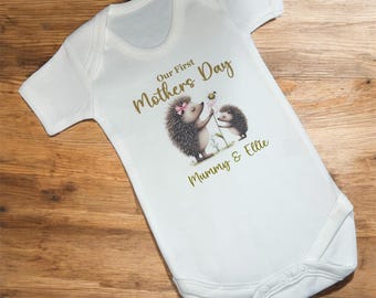 Personalised Mothers Day Baby Vest, Personalised Mothers Day, 1st Mothers Day, Baby Bodysuit, Baby Vest, Personalised Baby Vest For Mother.