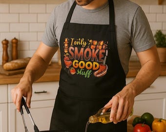 BBQ Apron, Grill Cooking Apron, Funny Quote Apron, Gift for Him, Gift for Her, Funny Gift, One Size