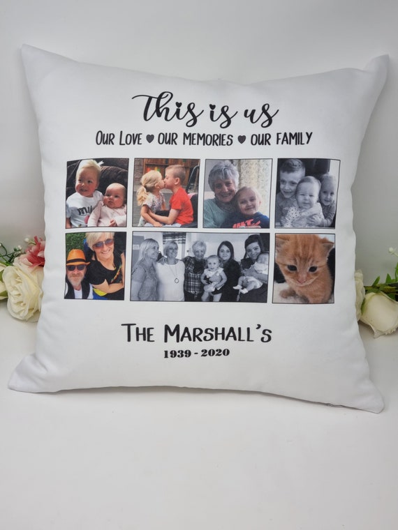 Personalised Family Cushion Photo Cushion Keepsake Gift