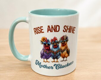 Personalised Mother Clucker Mug, Funny Chicken Mug, Personalised Chicken Gift, Farm Gift for Her