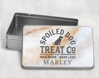 Personalised Dog Biscuit Tin, Dog Treat Tin, Dog Treats, Pet Food Storage