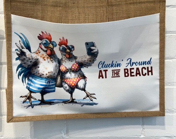 Chicken Selfie Beach Bag