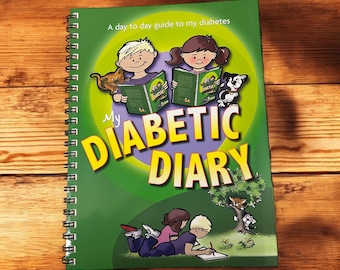 Child's Diabetic Diary Journal, Diabetes Recording Information Book For Children, Type 1 Diabetes Management Notebook, Child Insulin Log