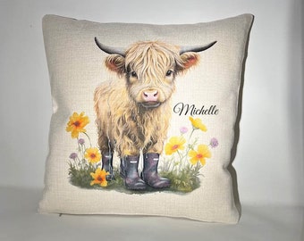 Cute Highland Cow Cushion