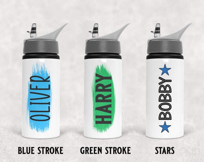 Boys Name Water Bottle 3 Designs