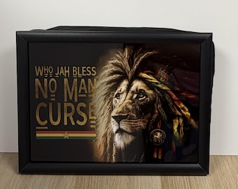 Reggae Lap Tray, Cushioned TV Laptop Tray, Music Lover Gift, Lion