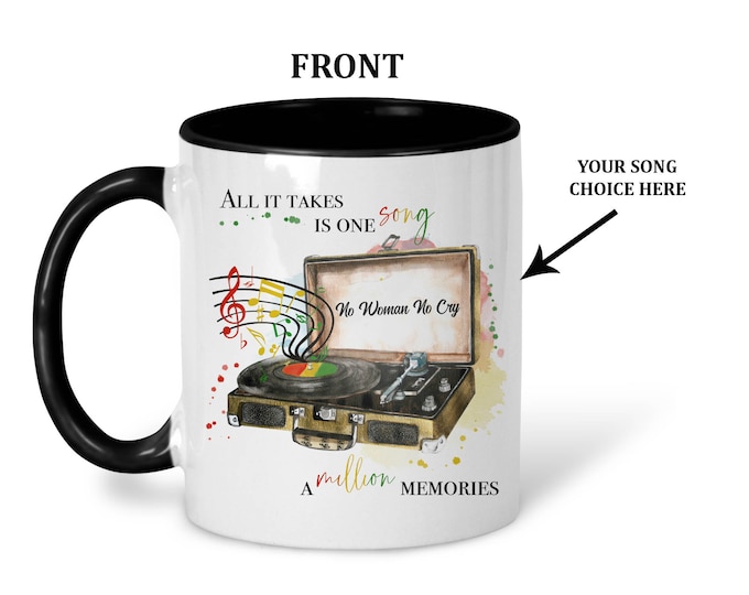 Personalised Reggae Record Player Mug