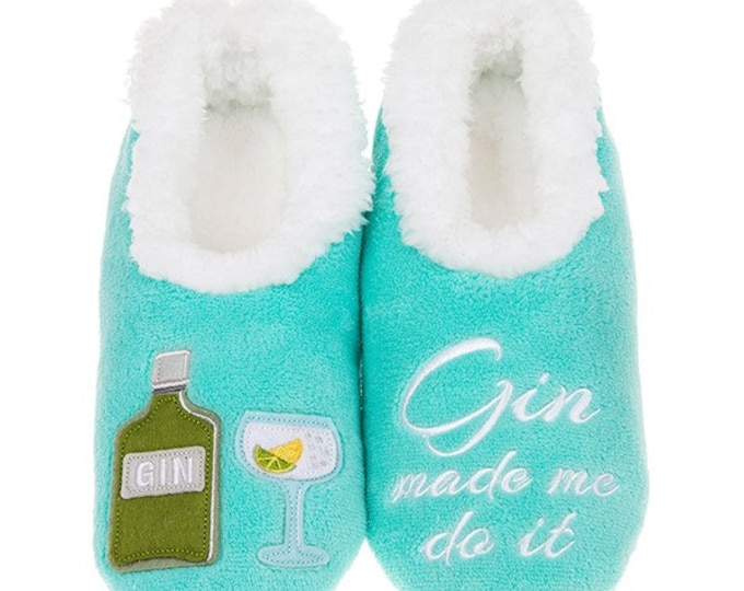 Ladies Gin Theme Snoozie Slippers