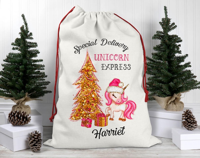 Large Unicorn Christmas Sack