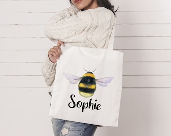 Personalised Bumblebee Tote Bag