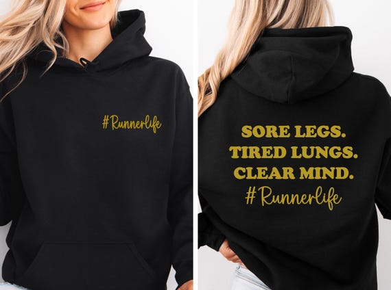 Gym hoodie, Running Hoodie, Exercise Clothing, Warm Exercise Clothing, Gym Quote Hoodie, Running Top, Pullover Hoodie