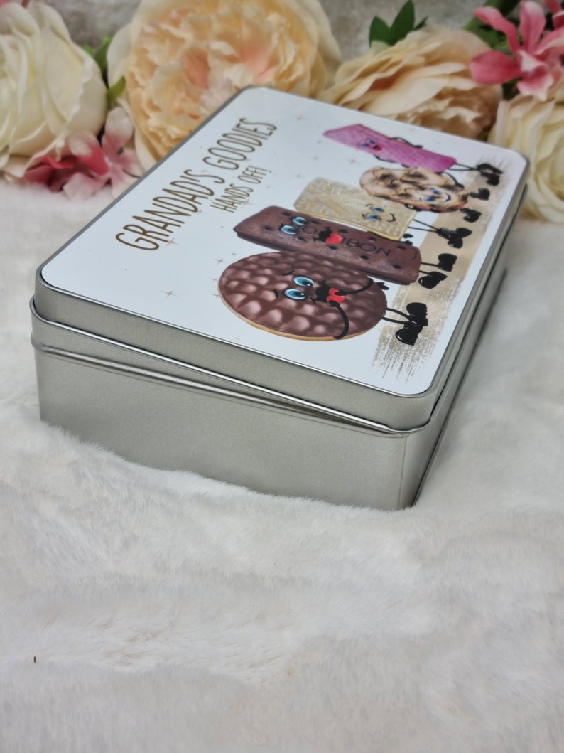 Personalised Biscuit Tin, Goodie Tin, Treat Tin, Dad Tin, Grandad Tin, Mum Tin, Nana Tin, Father's Day Gift imagen 7