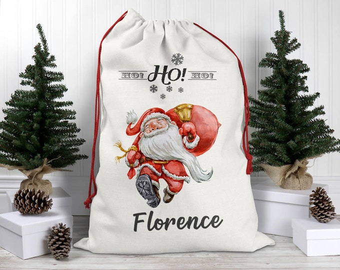 Large Personalised Traditional Santa Christmas Sack