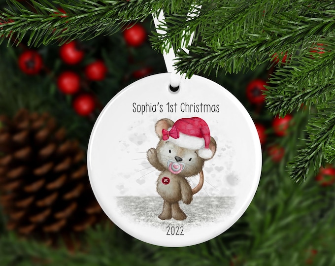 Baby's First Christmas Bear Bauble