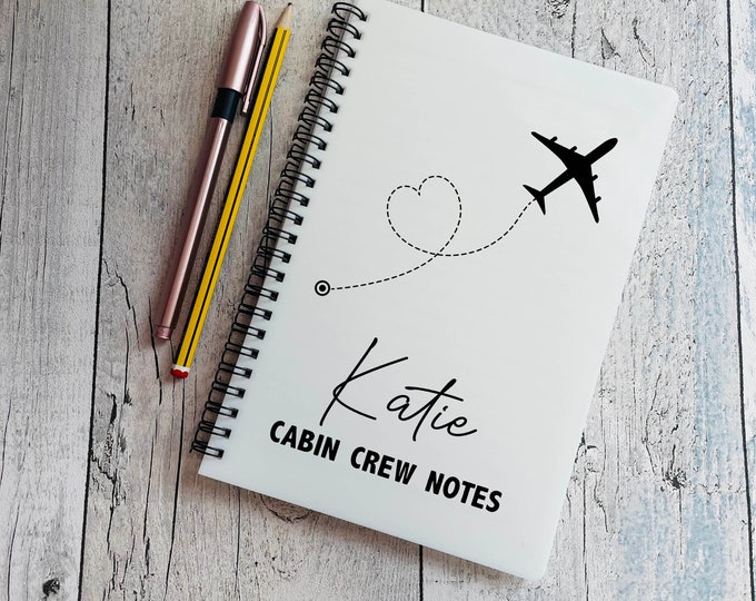 Personalised Cabin Crew Notebook A4/A5