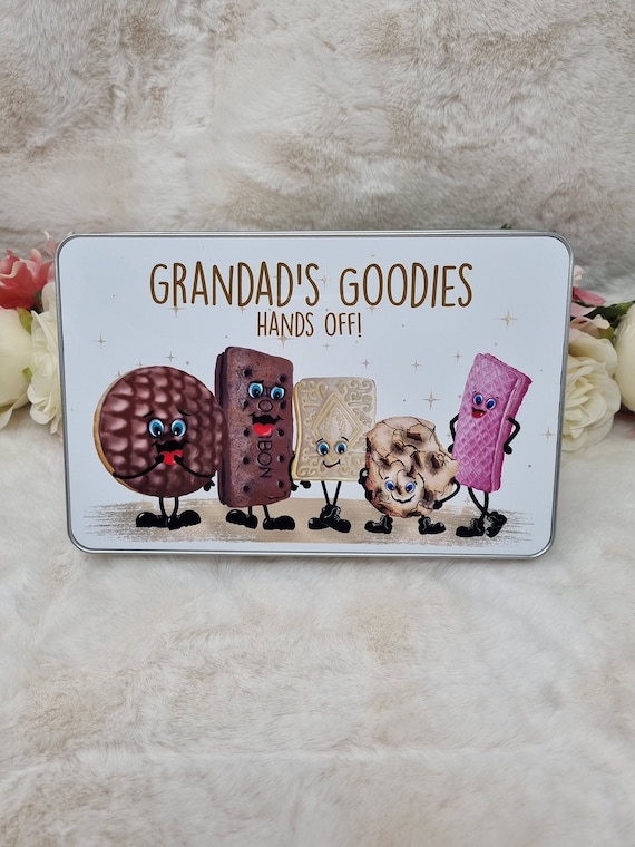 Personalised Biscuit Tin, Goodie Tin, Treat Tin, Dad Tin, Grandad Tin, Mum Tin, Nana Tin, Father's Day Gift